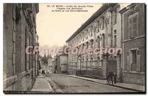 Ansichtskarte AK Le Mans Lycee De Jeunes Filles rue Berthelot rue Saint-Bertrand