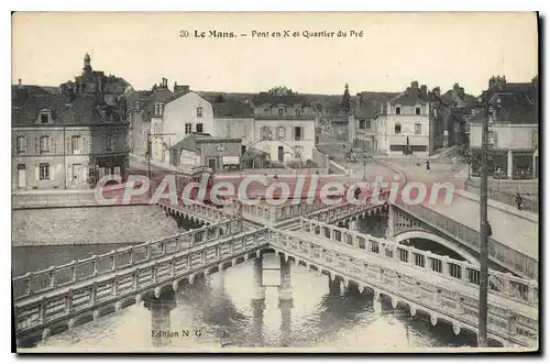 Ansichtskarte AK Le Mans Pont En X Et Quartier du pr�