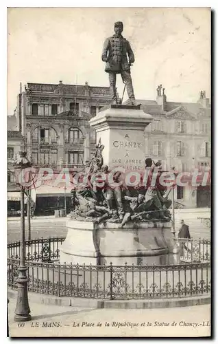 Cartes postales Le Mans La Place De La r�publique Chanzy