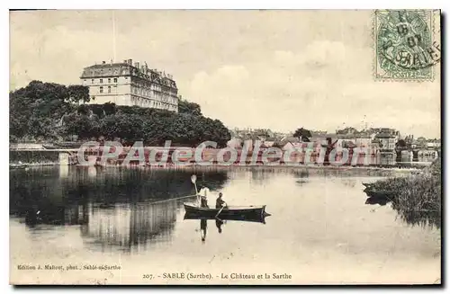 Cartes postales Sabl� Le Chateau Et La Sarthe