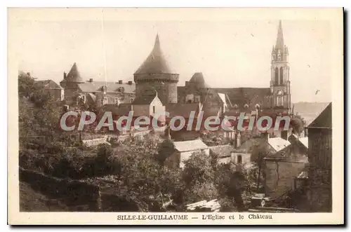 Cartes postales Sille Le Guillaume L'Eglise Et Le Ch�teau