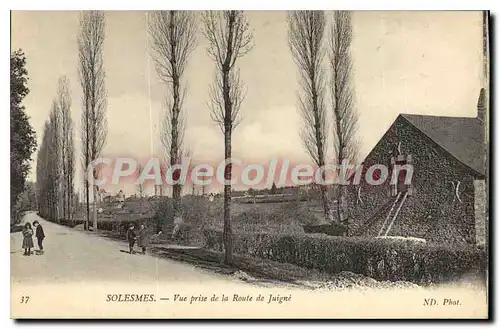 Cartes postales Solesmes Vue Prise De La Route De Juign�