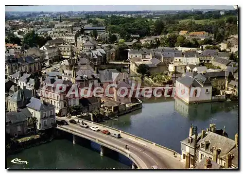 Moderne Karte Sable Sur Sarthe Vue Generale Aerienne