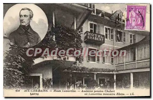 Cartes postales Aix Les Bains Musee Lamartine Ancienne Pension Chabert Elvire