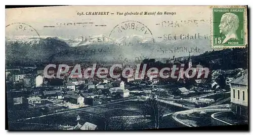 Cartes postales Chambery Vue Generale Et Massif Des Bauges