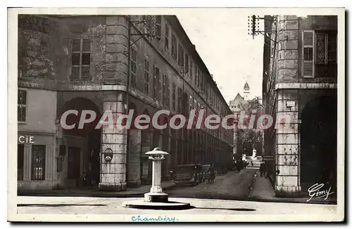 Cartes postales Chambery rue de Boigne portiques ch�teau