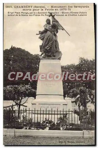 Ansichtskarte AK Chambery Monument Des Savoyards