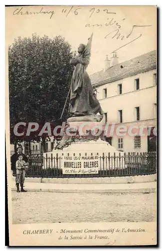 Ansichtskarte AK Chambery Monument Commemoratif De l'annexion