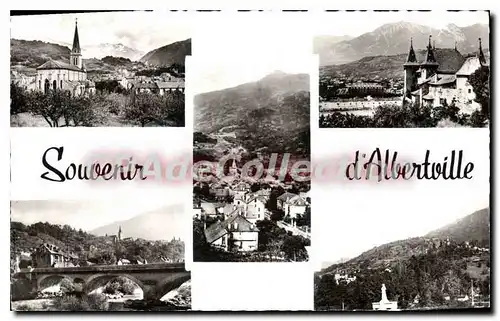 Cartes postales Souvenir D'Albertville �glise ch�teau Manuel pont