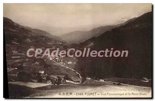 Cartes postales Flumet Vue Panoramique Et Le Mont Blanc