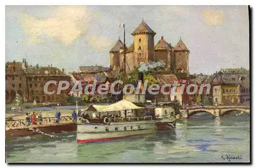 Cartes postales Annecy Le Port Et Le Ch�teau