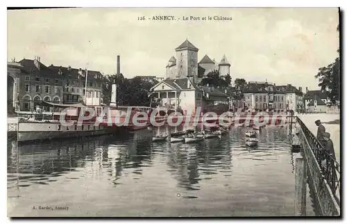 Ansichtskarte AK Annecy Le Port Et Le Ch�teau