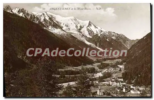 Cartes postales Argentieres Et Le Mont Blanc