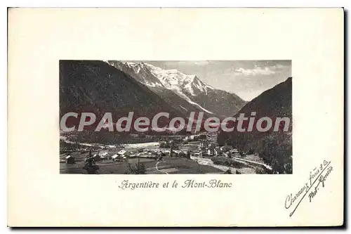 Cartes postales Argentiere Et Le Mont Blanc