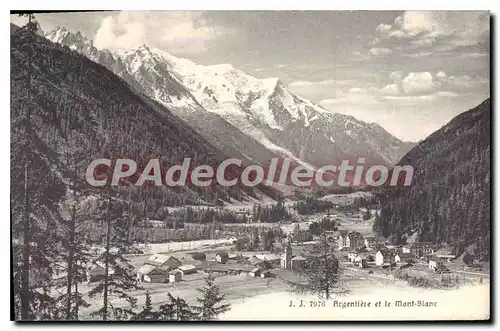 Cartes postales Argentiere Et Le Mont Blanc