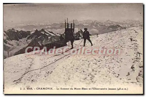 Cartes postales Chamonix Le Sommet Du Mont Blanc Et I'Observatoire Janssen