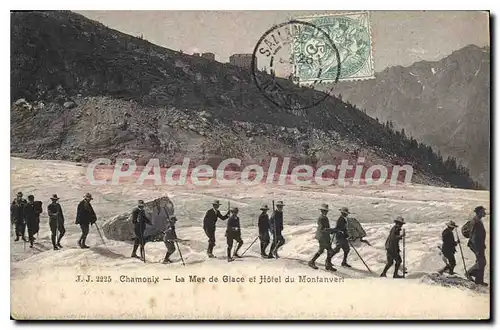 Cartes postales Chamonix La Mer De Glace Et Hotel du Montanvert