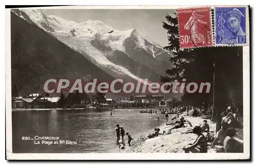 Cartes postales Chamonix La Plage Et Mt Blanc