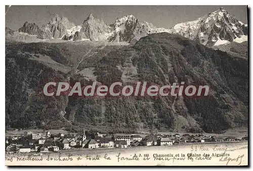 Cartes postales Chamonix Et La Chaine Des Aiguilles