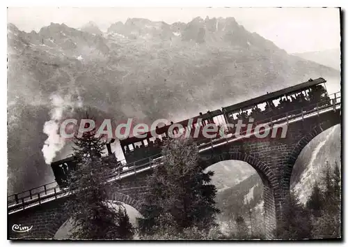 Cartes postales moderne Chamonix La Mer De Glace petit train du Montenvers viaduc