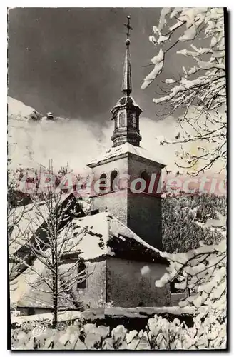 Ansichtskarte AK Les Contamines Le Clocher Et Le Mont Joly