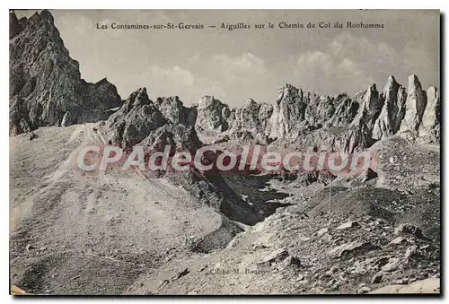 Cartes postales Les CONTAMINES Sur St Gervais Aiguilles col du bonhomme