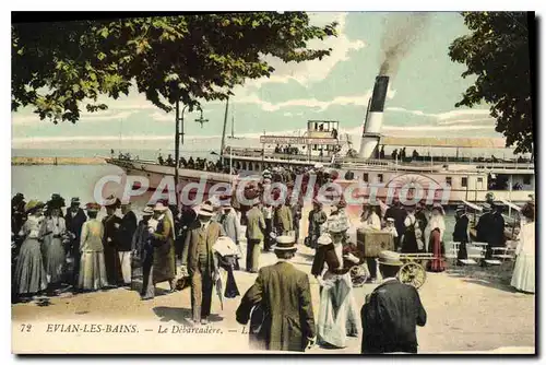 Cartes postales Evian Les Bains Le Debarcadere bateau Gen�ve