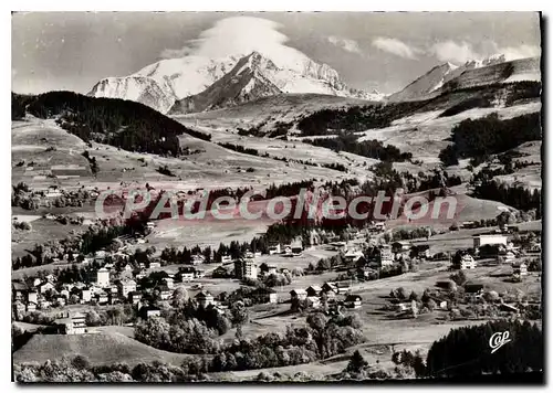 Cartes postales moderne Megeve Vue Generale Et Le Mont Blanc