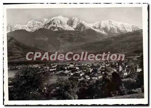 Cartes postales moderne Sallanches Vue Generale Et La Chaine Du Mont Blanc