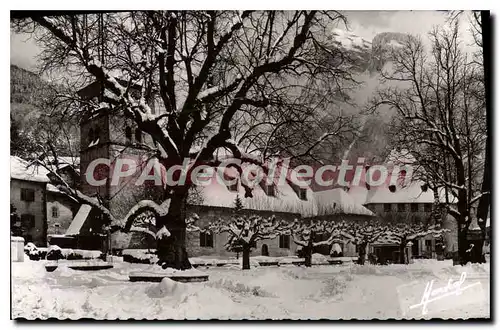 Cartes postales Samoens L'Eglise Le Gros Tilleul la Mairie