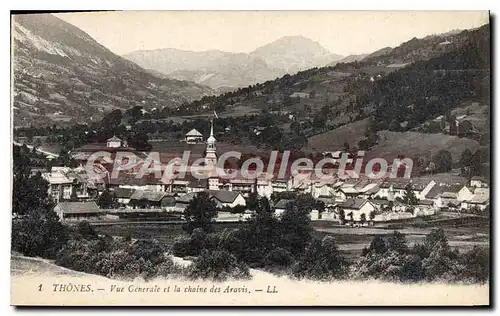 Cartes postales Thones Vue Generale Et La Chaine Des Aravis