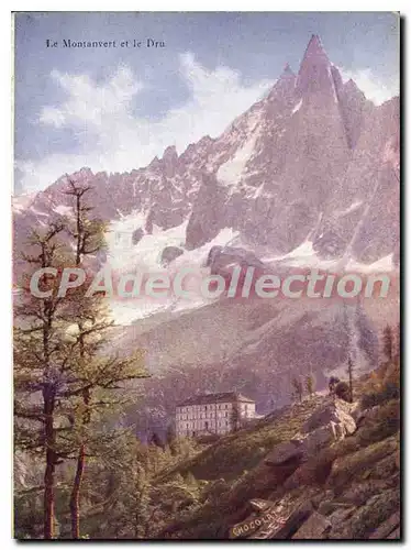 Cartes postales Chocolat Au Lait Suisse Cailler Le montanvert et le Dru