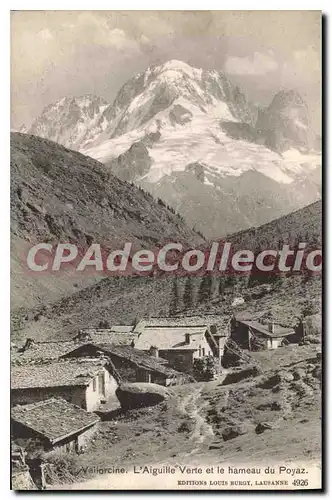 Cartes postales Vallorcine L'Aiguille Verte Et Le Hameau Du Poyaz