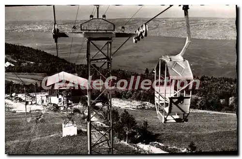 Cartes postales Thollon Les Memises Gare De Depart Du Telesiege Vue Sur Le Lac Leman