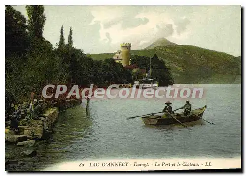 Cartes postales Lac D'Annecy Duingt Le Port Et Le Chateau