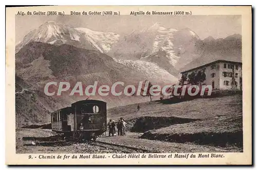 Cartes postales Chemin De Fer Du Mont Blanc chalet h�tel de bellevue