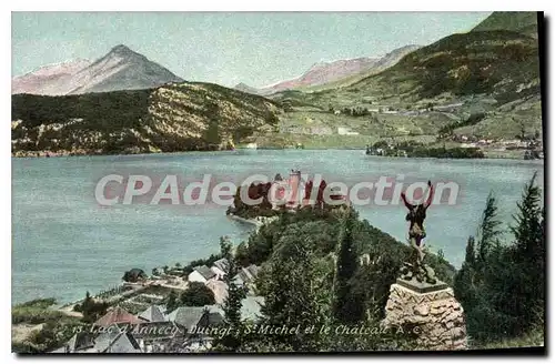 Cartes postales Lac D'Annecy Duingt St Michel Et Le Chateaux