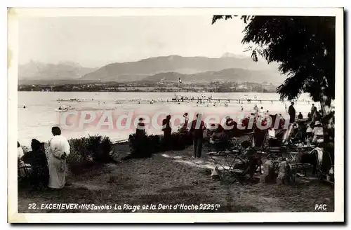 Cartes postales La plage Et La Dent D'Hoche Excenevex