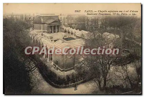 Cartes postales Paris Chapelle Expiatoire Vue vol D'Oiseau boulevard Haussmann