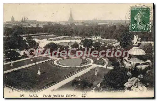 Cartes postales Paris Vue Du Jardin Des Tuileries