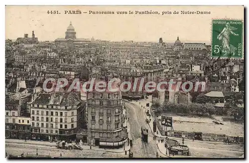 Cartes postales Paris Panorama Vers Le Pantheon