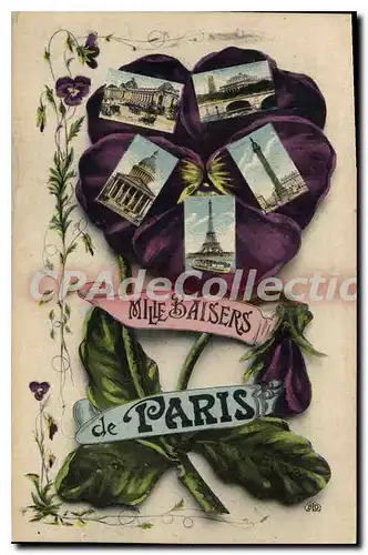 Cartes postales Paris Mille Baisers