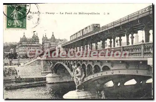 Cartes postales Paris Passy Le Pont Du Metropolitain