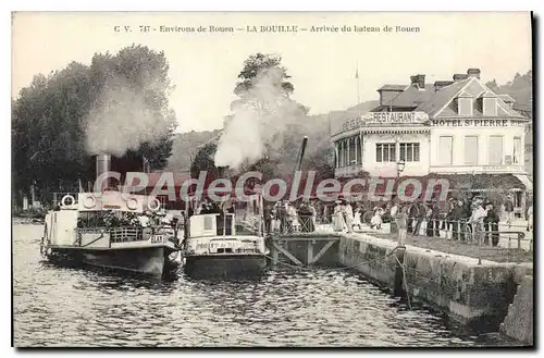 Cartes postales La Bouille Arrivee Du Bateau De Rouen