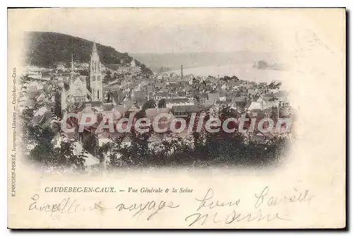 Cartes postales CAUDEBEC En Caux Vue Generale La Seine