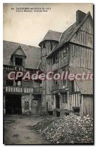 Cartes postales Caudebec En Caux Vieille Maison Grande Rue