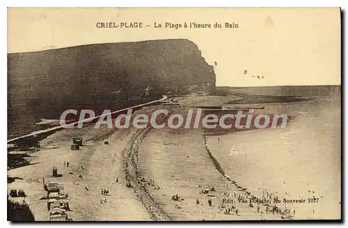 Cartes postales Criel Plage La Plage A I'Heure Du Bain