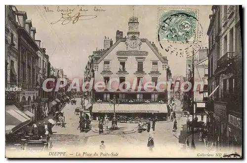 Cartes postales Dieppe La Place Du Puits Sal�