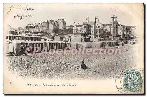 Cartes postales Dieppe Le Casino Et Le Vieux Ch�teau