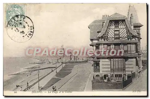 Cartes postales Dieppe La Plage Et Le Casino